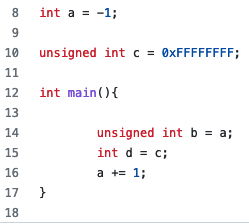 Signedness conversion Warning Source Code WConversion