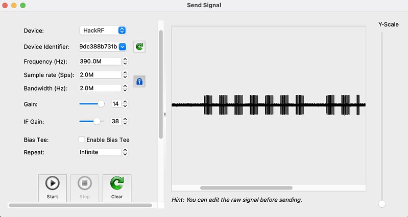 Replay Attack with URH Garage Door